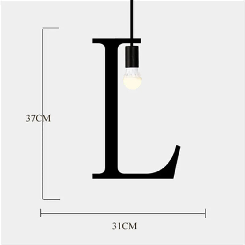 Nordic DIY Love decorative pendant light for loft and bar - vue 14 sur 29