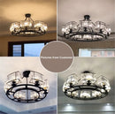 Wrought iron and crystal chandelier in retro industrial style