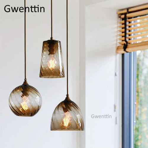 Modern stained glass pendant light for interior decoration - vue 6 sur 22