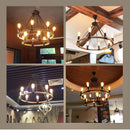 Gzmj vintage industrial hemp rope pendant light