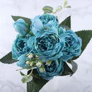 Artificial silk peony flower bouquet for indoor decoration