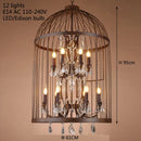 Vintage wrought iron empire style crystal chandelier