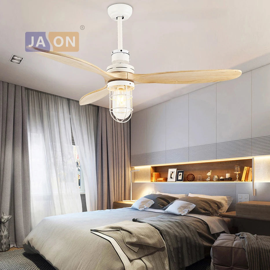Industrial iron and wood ceiling light with LED