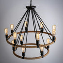 Gzmj vintage industrial hemp rope pendant light