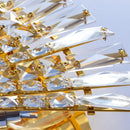 Crystal fan design stainless steel LED wall light