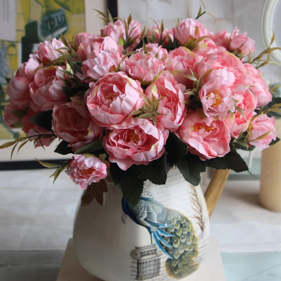 Shabby chic silk bouquet for weddings and home decor