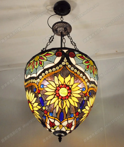Creative vintage North American glass chandelier with retro design - vue 5 sur 6