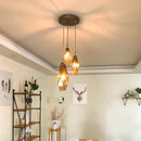 Art deco diamond pendant light for indoor and outdoor lighting