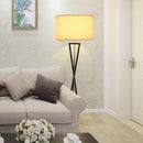 Nordic iron and fabric LED floor lamp for modern interiors