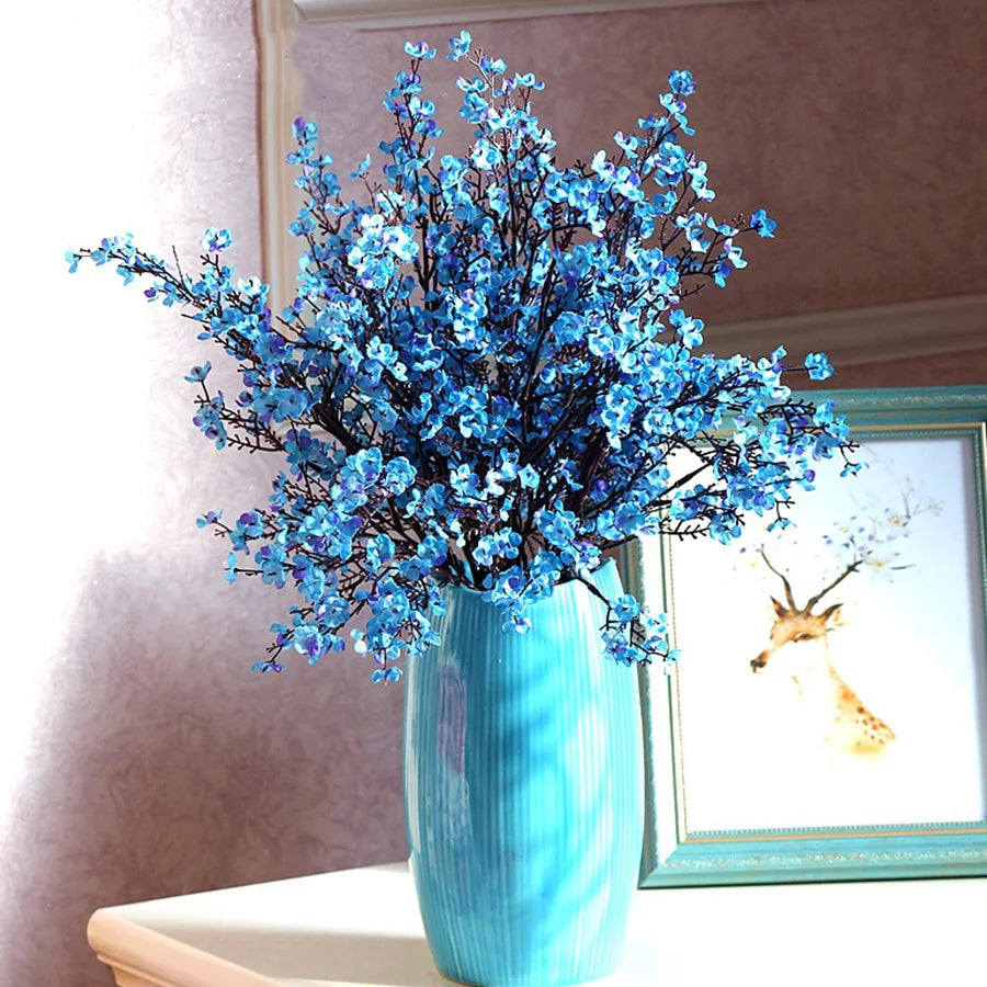 Pink cherry blossom plastic branch for wedding and DIY decoration - vue 4 sur 13