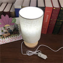 Modern minimalist LED desk lamp in fabric and wood USB