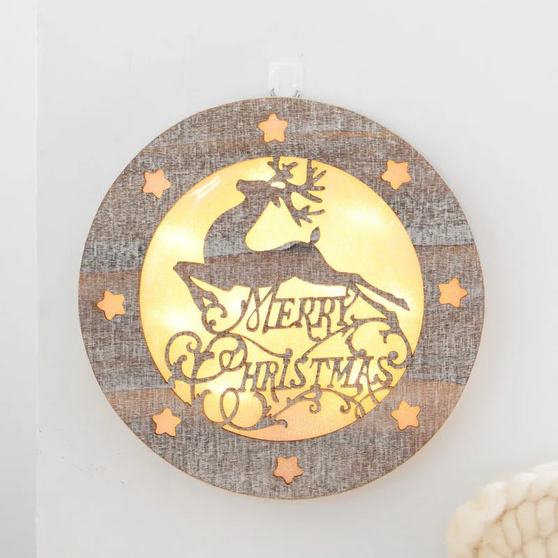 éclairage led vacances arbre noël cerf étoile décoration maison - vue 8 sur 11