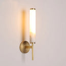Elegant and simple copper and natural marble wall light