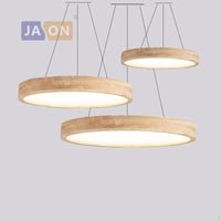 Modern wooden and iron pendant light with elegant acrylic design