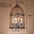 Vintage wrought iron empire style crystal chandelier