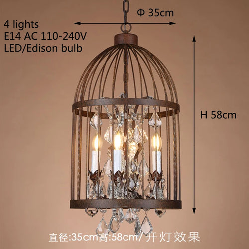 Vintage wrought iron empire style crystal chandelier - vue 5 sur 6