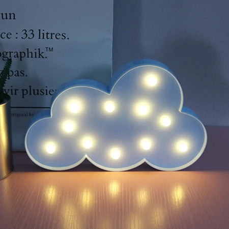3d led cloud star moon night light for children, decorative gift - vue 11 sur 16