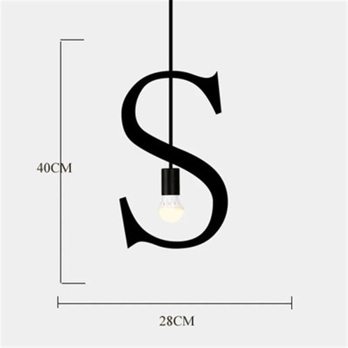 Nordic DIY Love decorative pendant light for loft and bar - vue 11 sur 29