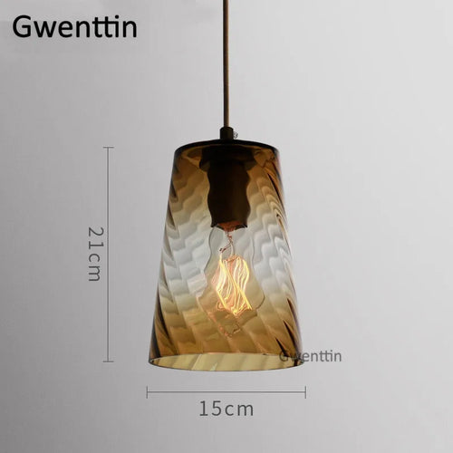 Modern stained glass pendant light for interior decoration - vue 16 sur 22