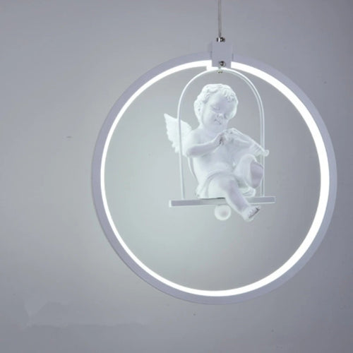 Modern gzmj round acrylic LED pendant light for hotel - vue 9 sur 10