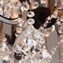 American vintage iron chandelier with bird cage and crystals