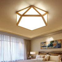 Creative wooden LED ceiling light for general lighting