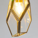 Art deco diamond pendant light for indoor and outdoor lighting