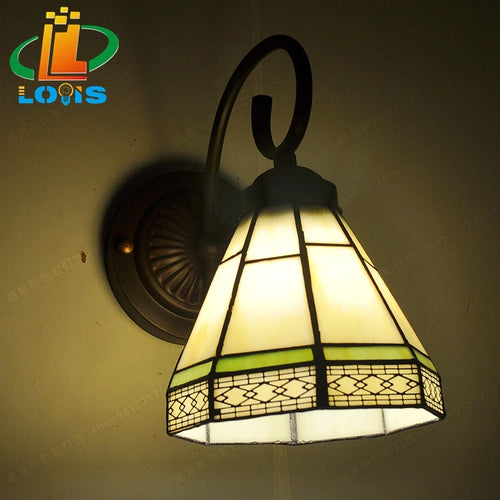 European retro mediterranean tiffany wall light decorative lighting - vue 4 sur 8
