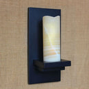 Vintage GZMJ industrial wall light with candle lampshade