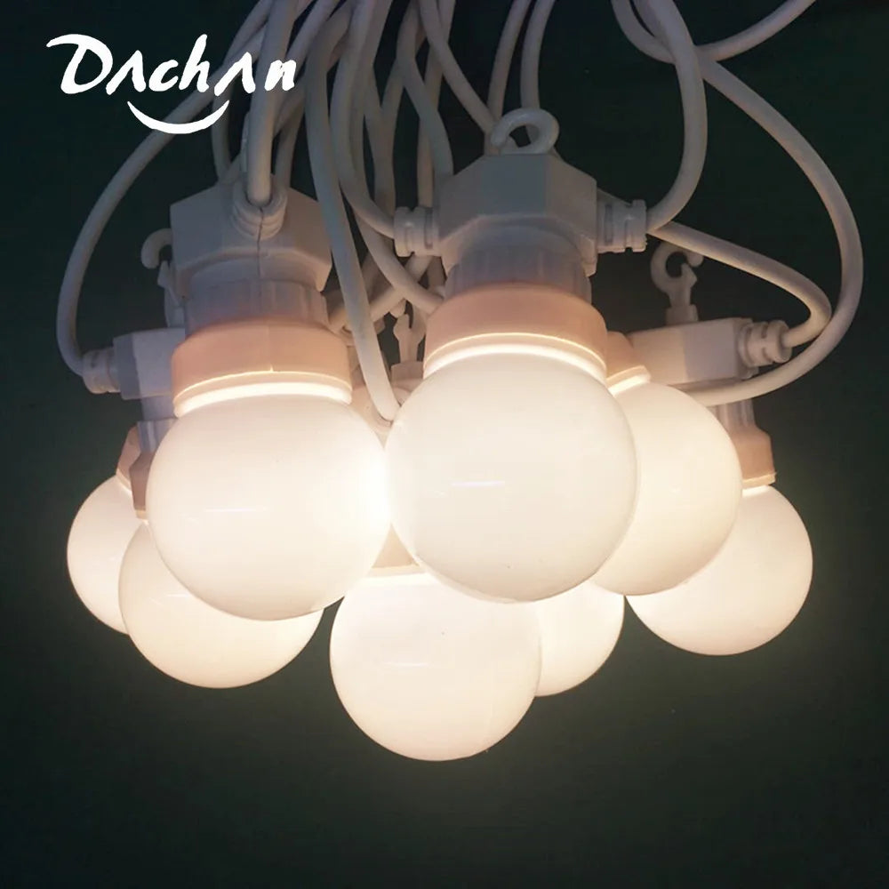 Waterproof LED festoon globe string lights for outdoor events