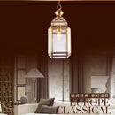 Copper pendant light with glass shade, industrial and rustic style
