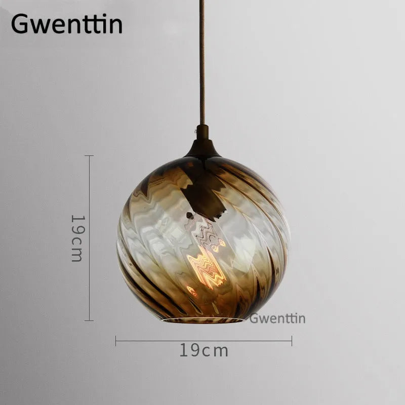 Modern stained glass pendant light for interior decoration - vue 19 sur 22