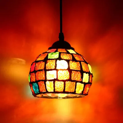 Turkish mosaic glass pendant light for hotels bars and restaurants - vue 19 sur 23