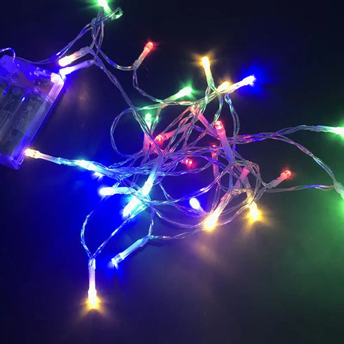 Battery operated LED string lights for festive and Christmas decoration - vue 6 sur 6