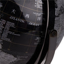 educational globe with stainless steel stand and relief