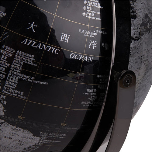 educational globe with stainless steel stand and relief - vue 7 sur 7
