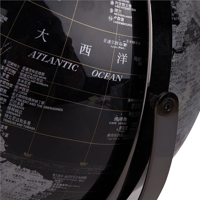 educational globe with stainless steel stand and relief - vue 7 sur 7