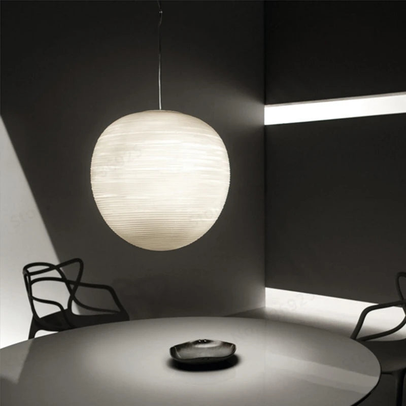 Retro glass globe pendant light gzmj with shade - vue 5 sur 9