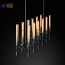 Vintage iron and glass pendant light with customised design
