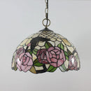 Retro stained glass chandelier for café and restaurant
