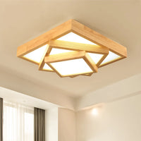 Modern solid wood LED ceiling lights