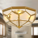 Designer copper ceiling light for indoor and outdoor use