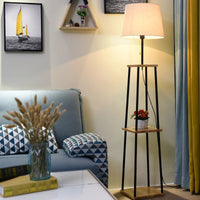 Modern solid wood floor lamp for elegant interiors