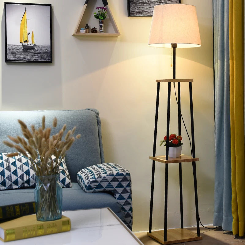Modern solid wood floor lamp for elegant interiors