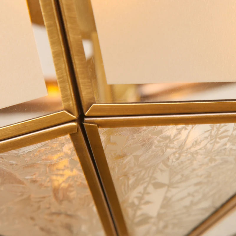 Designer copper ceiling light for indoor and outdoor use - vue 3 sur 7