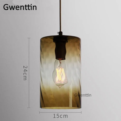Modern stained glass pendant light for interior decoration - vue 12 sur 22