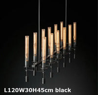 Vintage iron and glass pendant light with customised design
