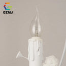 American retro resin pendant light with white candle for home decor