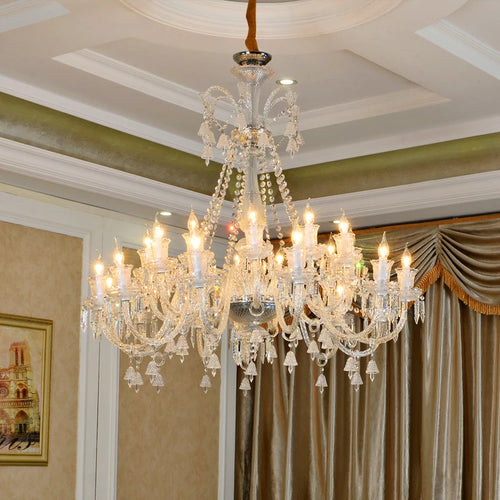 LED crystal chandelier for modern luxury lighting - vue 2 sur 10
