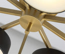 Modern LED ceiling light 5 or 10 heads round acrylic metal design